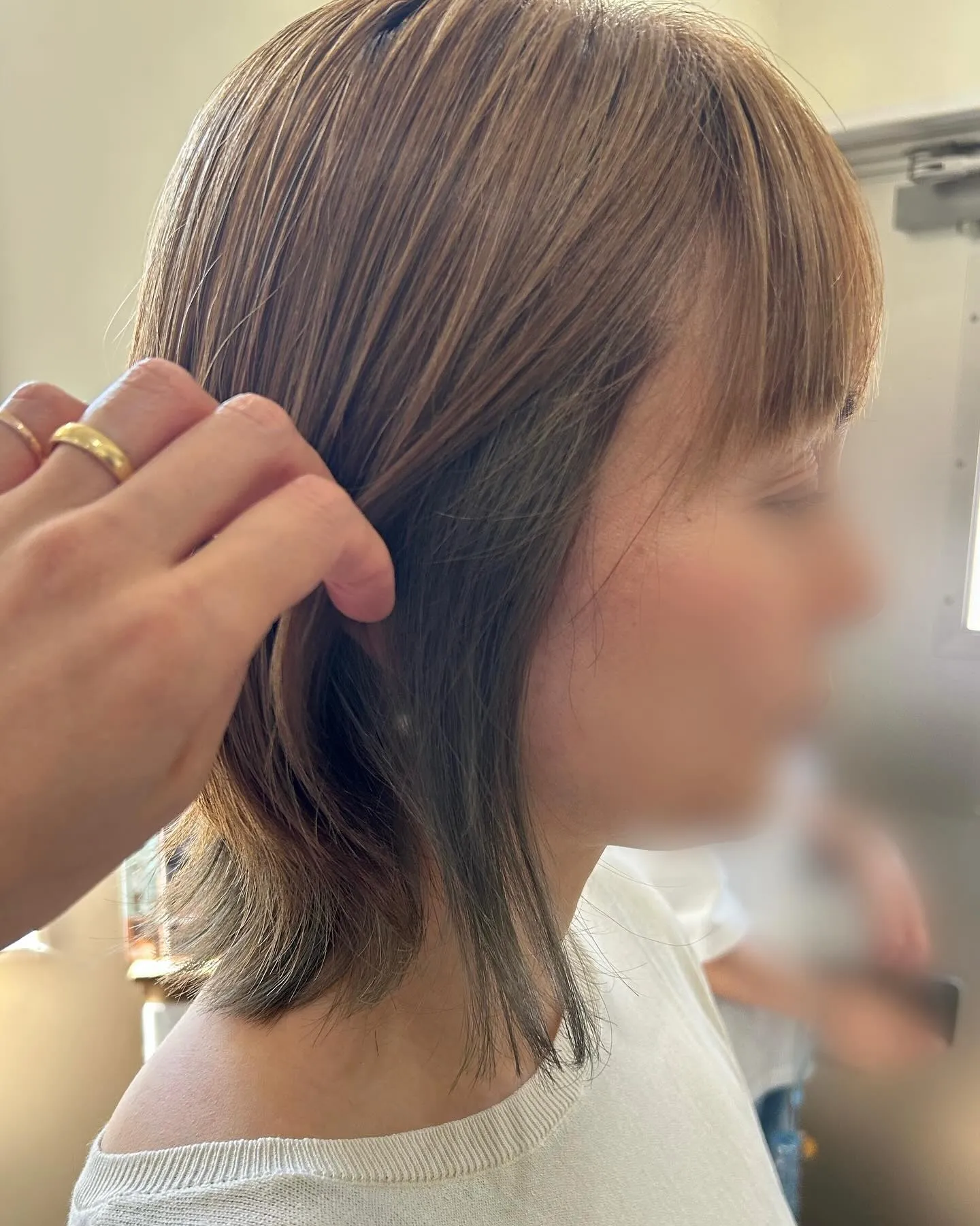 サイドから襟足インナーカラー💫